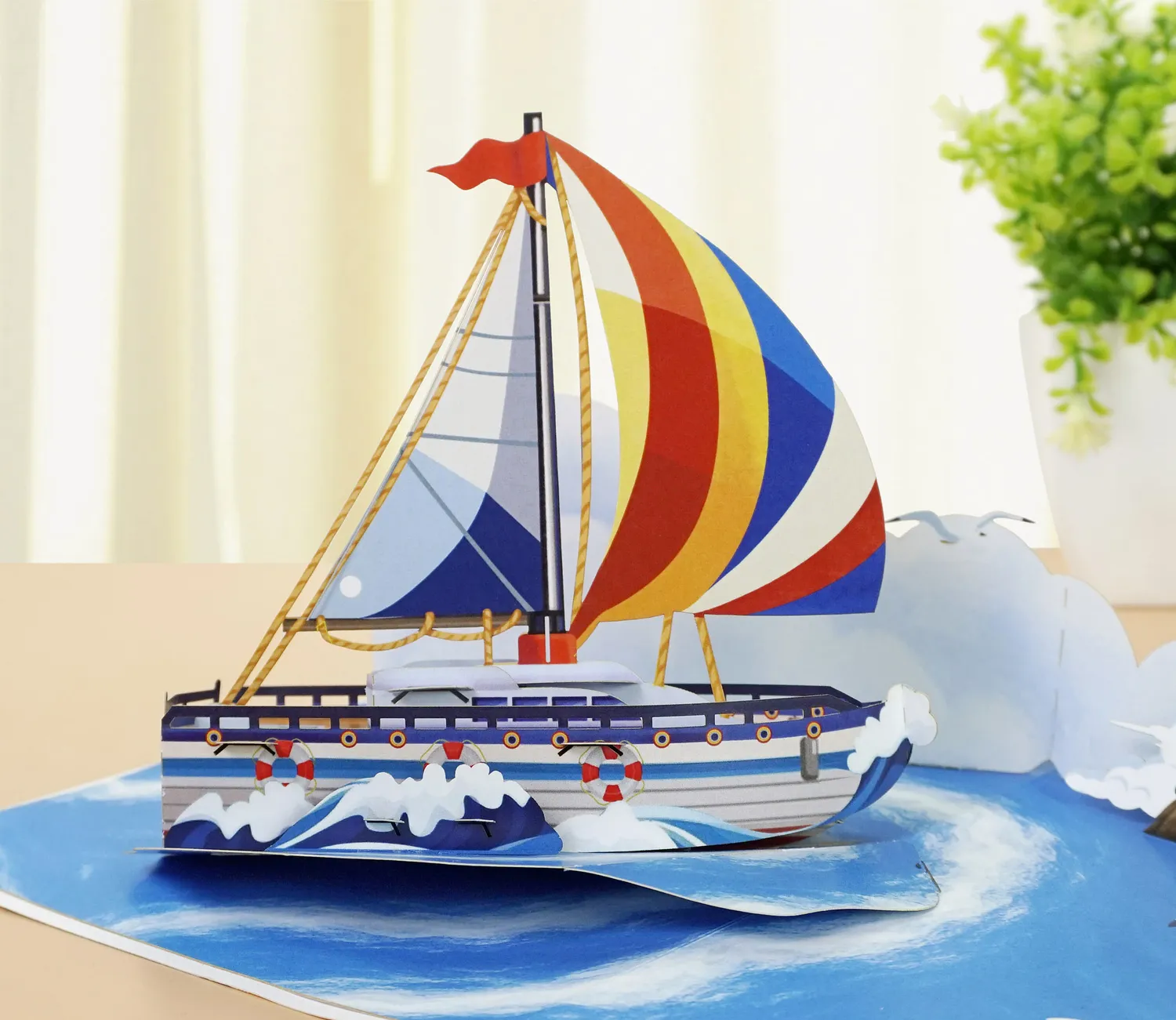 Father's Day Gift Ideas With Sailboat 3D Popup Greeting for Him - Image 8