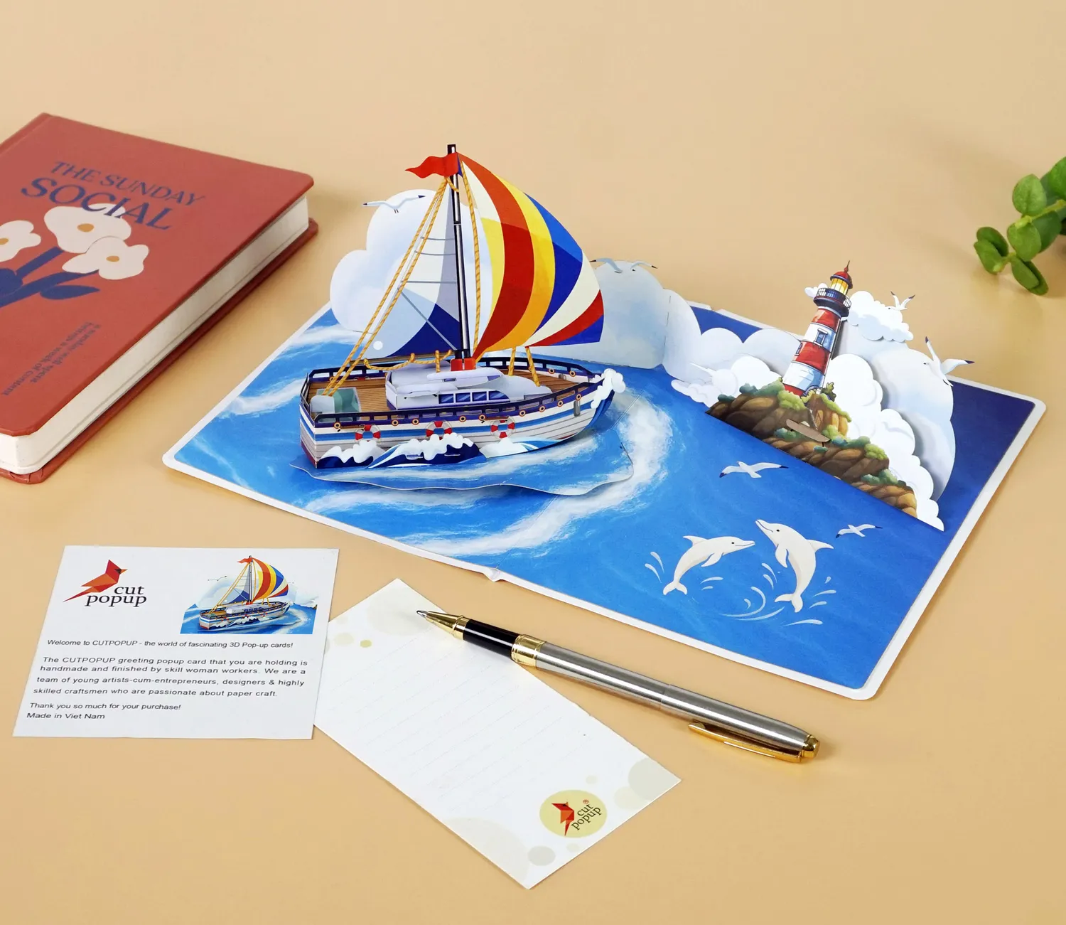 Father's Day Gift Ideas With Sailboat 3D Popup Greeting for Him - Image 10