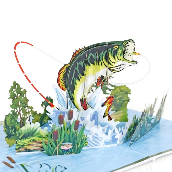 Fishing 3D Popup Greeting Card For Dad