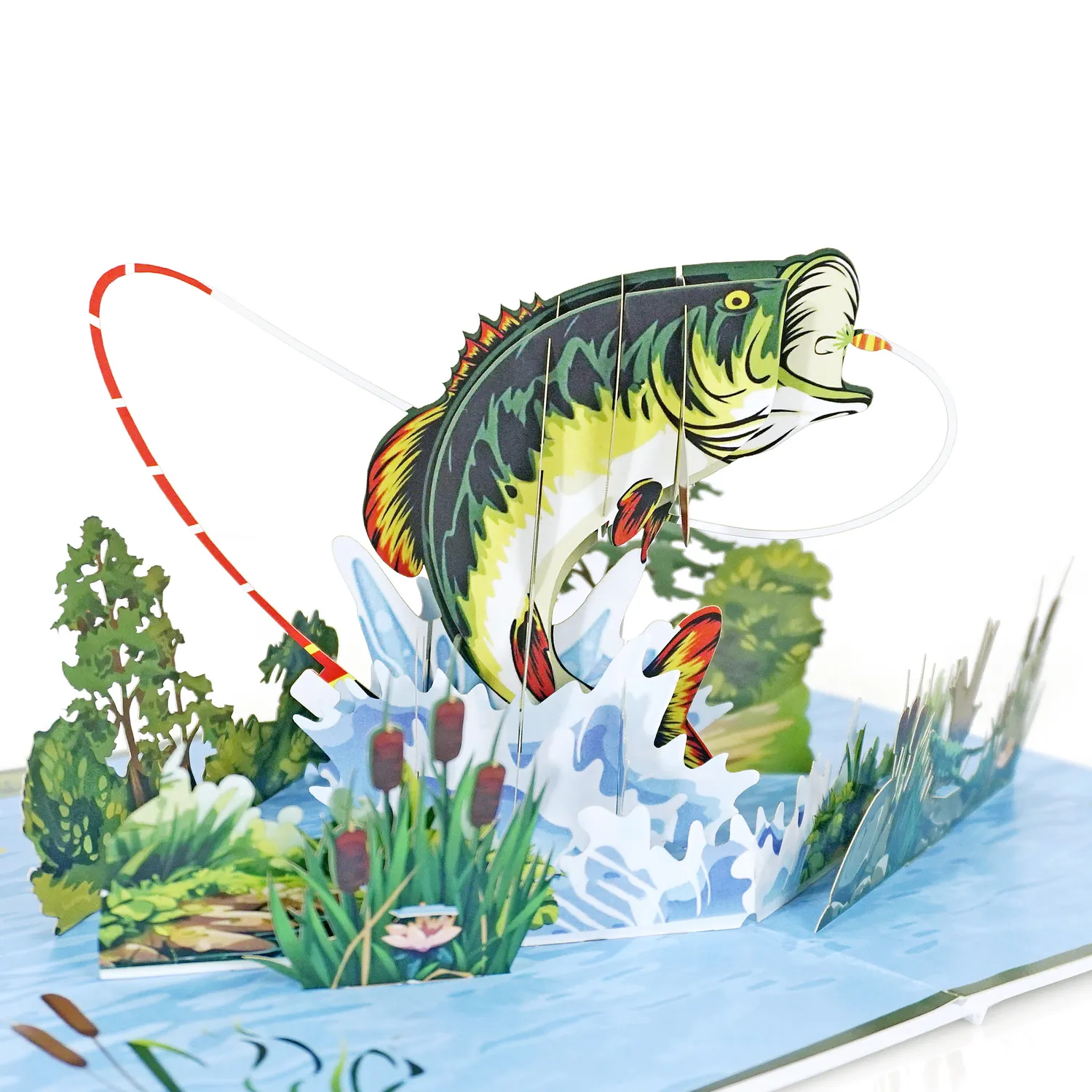 Fishing 3D Popup Greeting Card For Dad