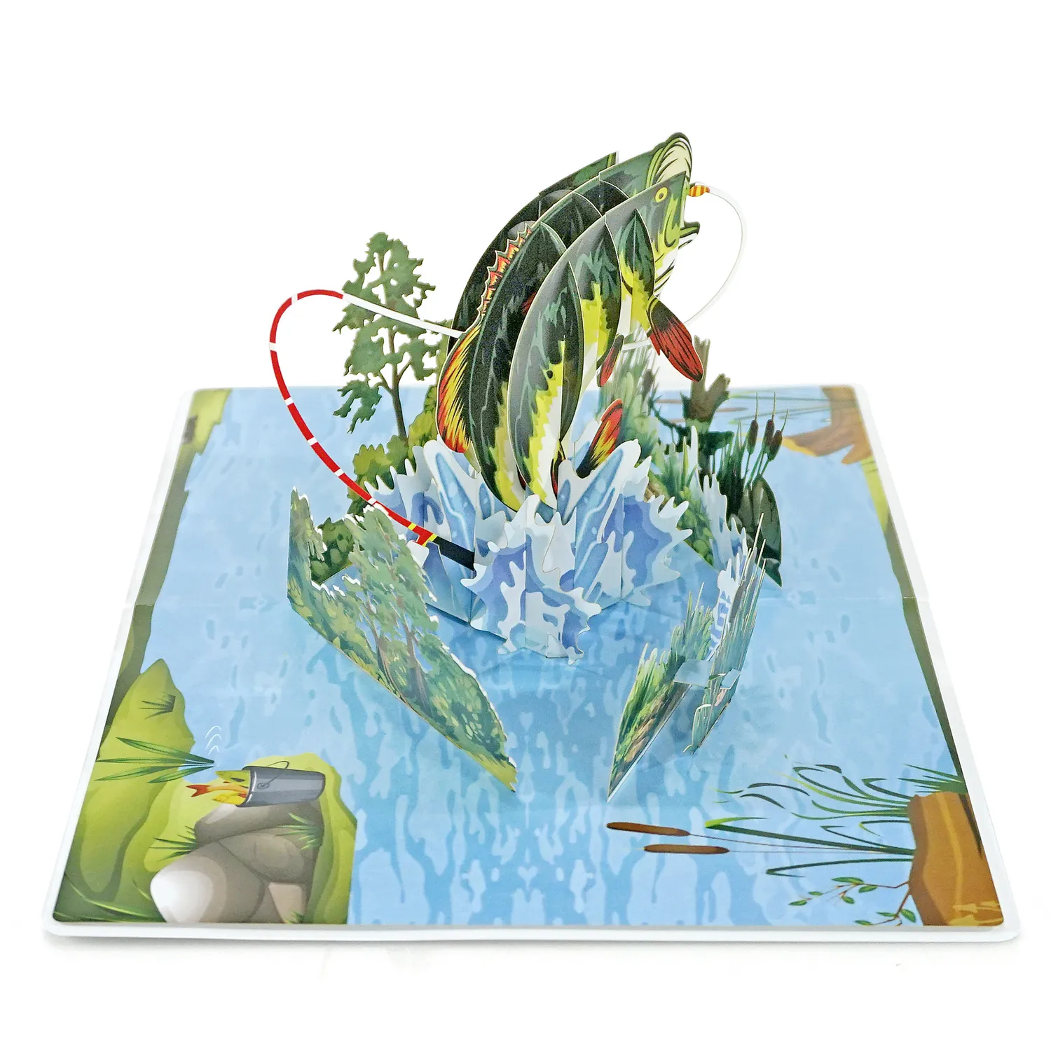 Fishing 3D Popup Greeting Card For Dad - Image 3