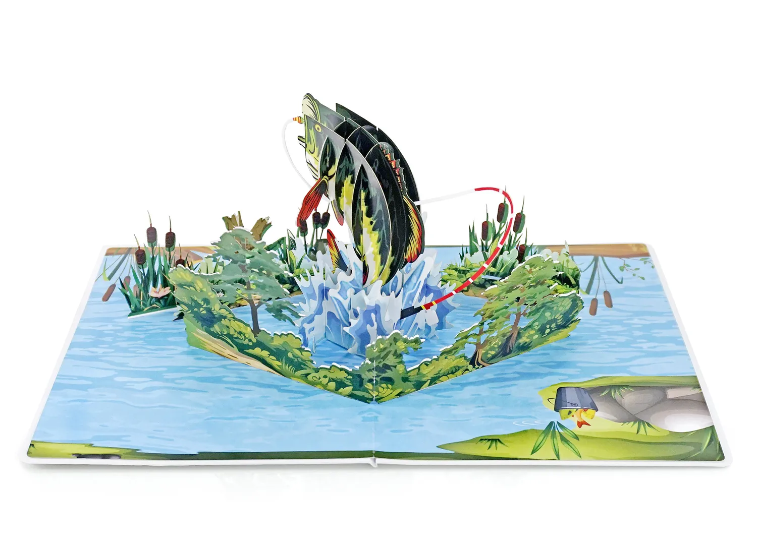 Fishing 3D Popup Greeting Card For Dad - Image 5