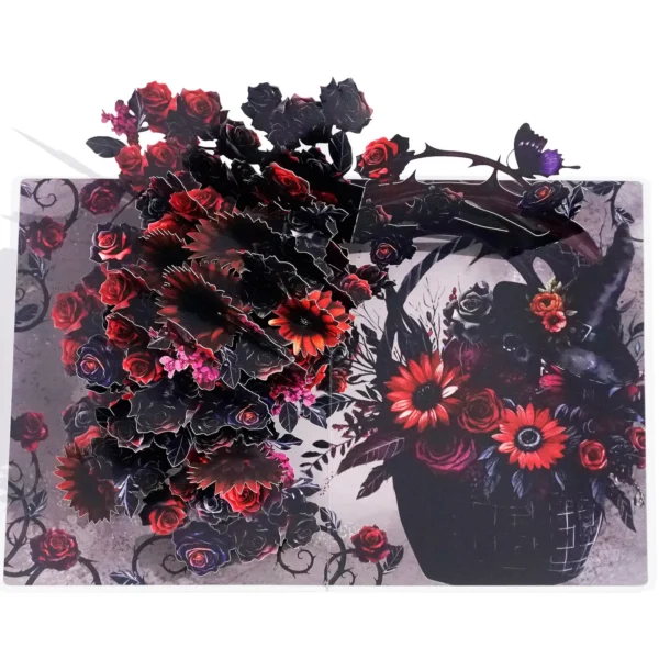 Flower For Happy Halloween 3D Popup Cards