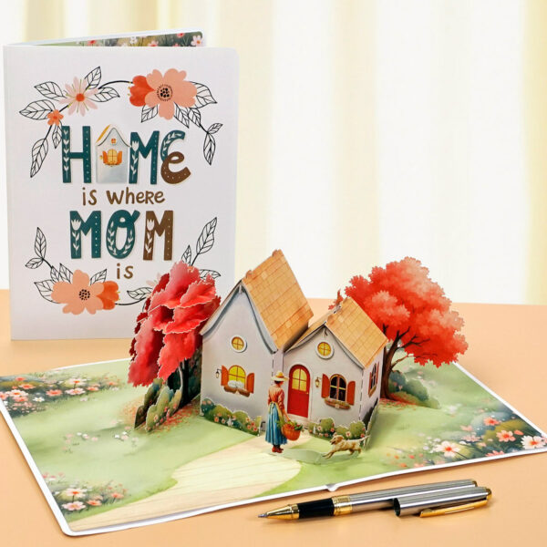 A Meaningful Gift Celebrating Home for Mom with 3D Cut Popup card on Mother's Day