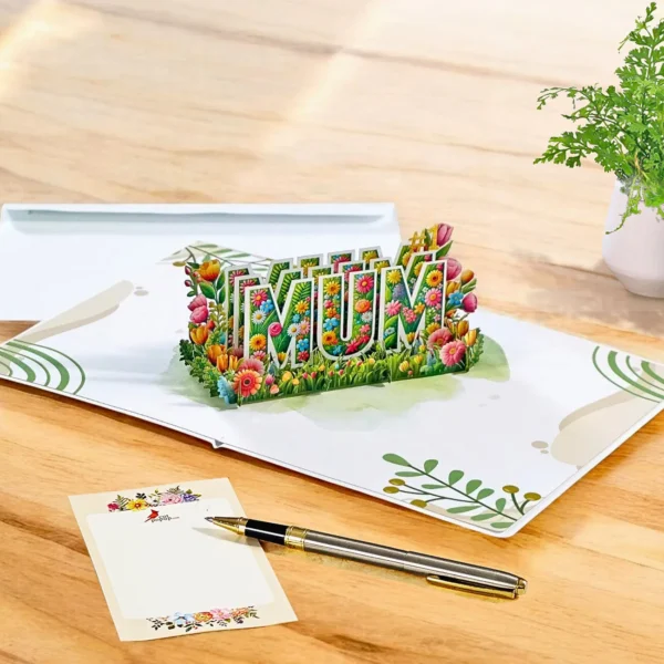 Green-vertical-flower-3D-greeting-card-for-Mom-08