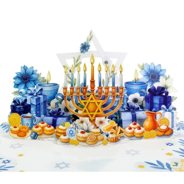Hanukkah greeting cards 3D pop up