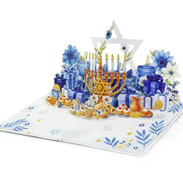 Alternative view of Hanukkah greeting cards 3D pop up