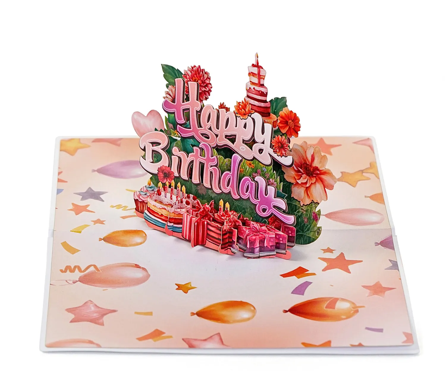 Happy Birthday 3D pop up to anniversary or invite card - Image 3