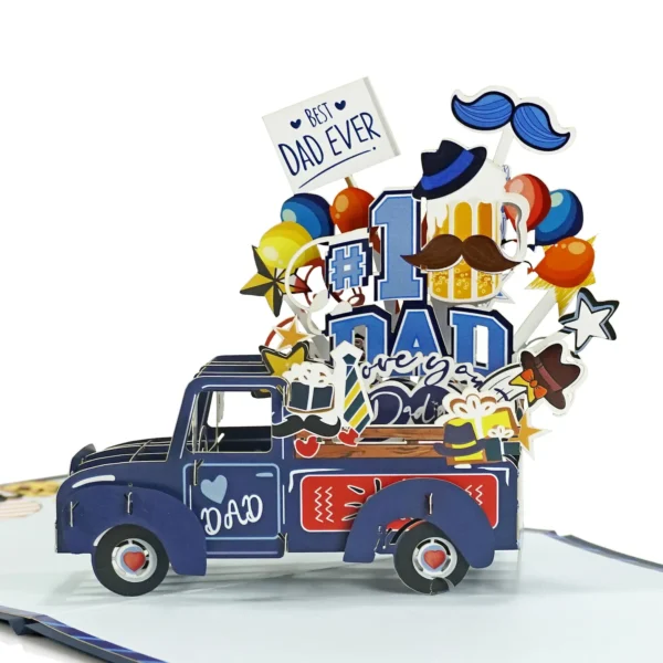 Happy Father Day With 3D Popup Truck
