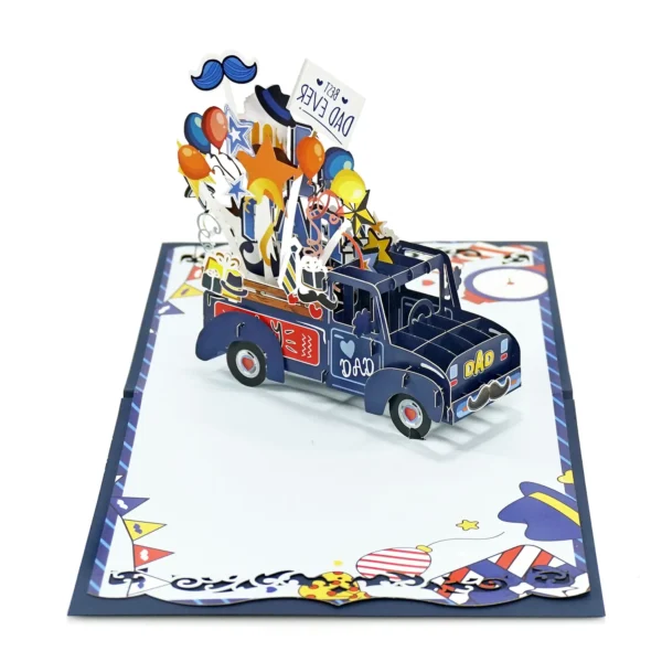 Alternative view of Happy Father Day With 3D Popup Truck