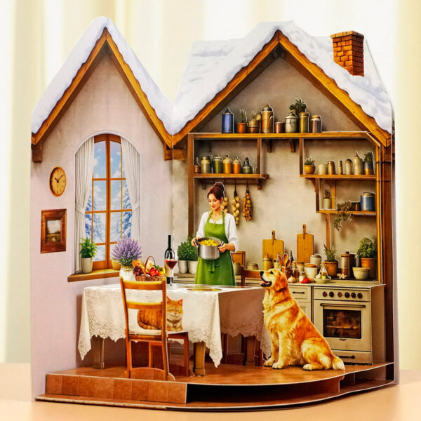 Home Kitchen Mom 3D Pop-Up Greeting Card