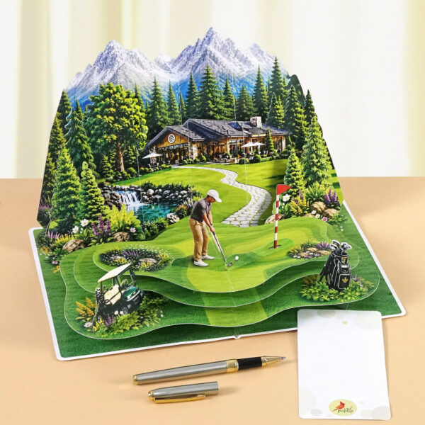 Alternative view of Luxury Golf  3D Pop-Up Card for Him