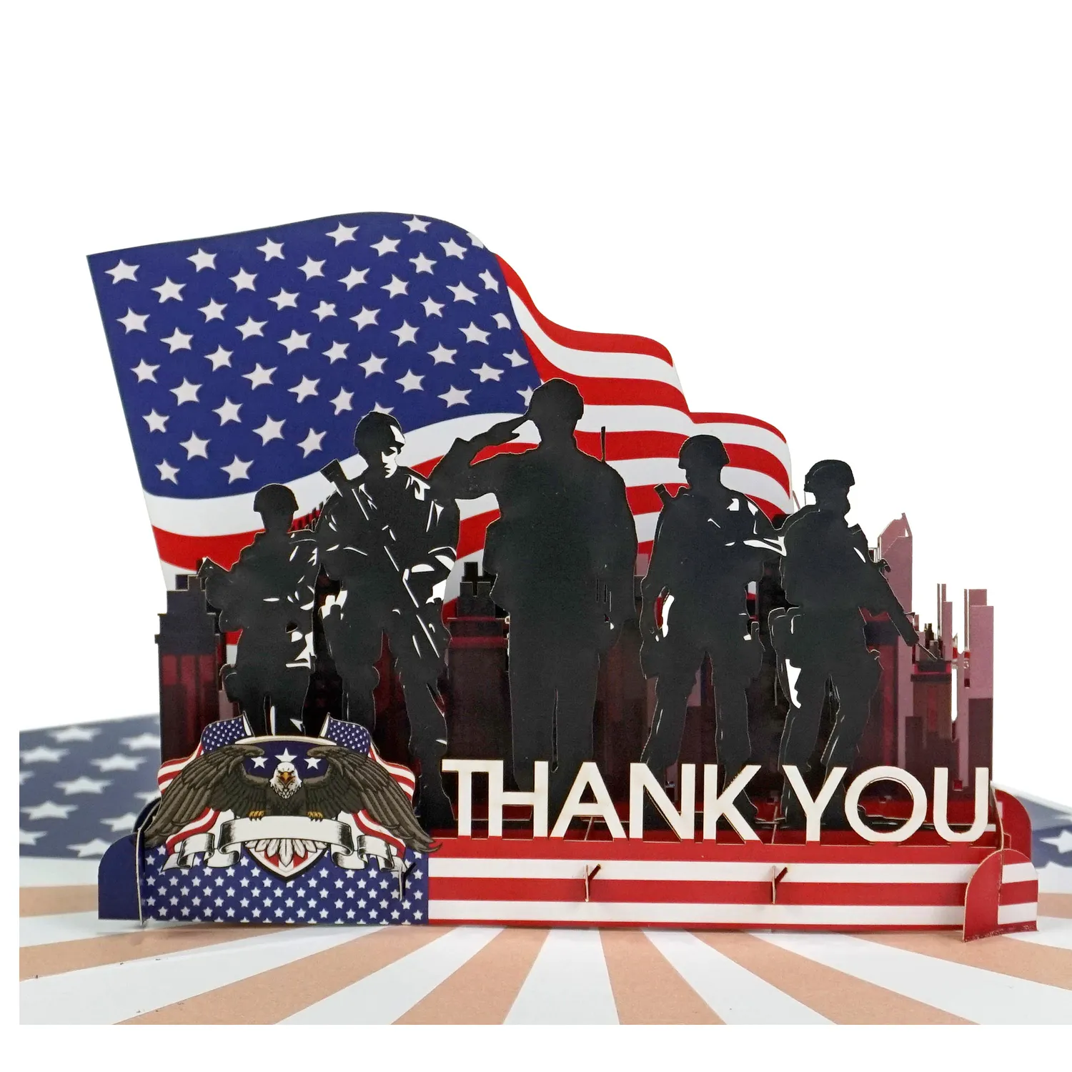 Memorial Day USA Thank you 3D pop up Cards