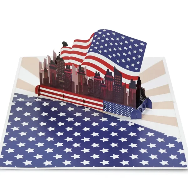 Alternative view of Memorial Day USA Thank you 3D pop up Cards