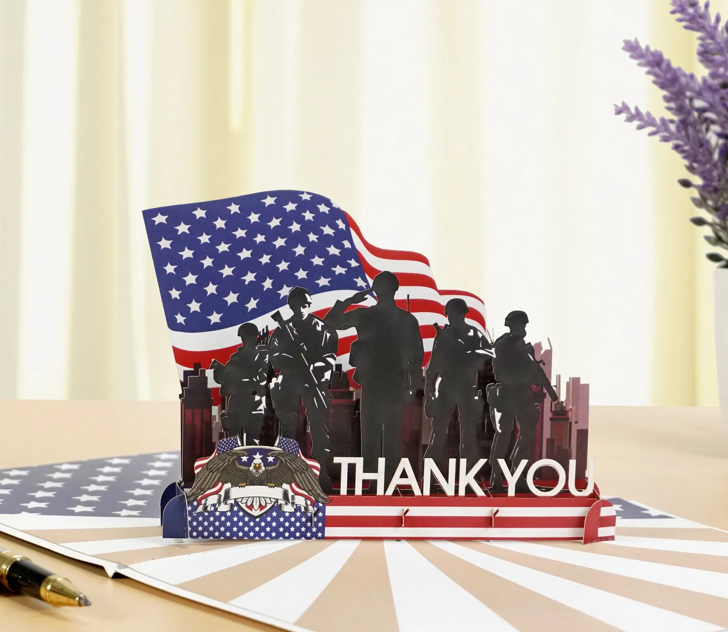 Memorial Day USA Thank you 3D pop up Cards - Image 8