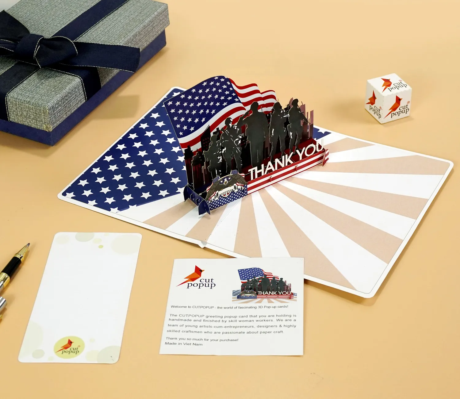 Memorial Day USA Thank you 3D pop up Cards - Image 10