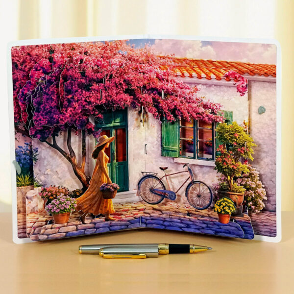 Multilayer 3D Pop-Up Garden House greeting Card