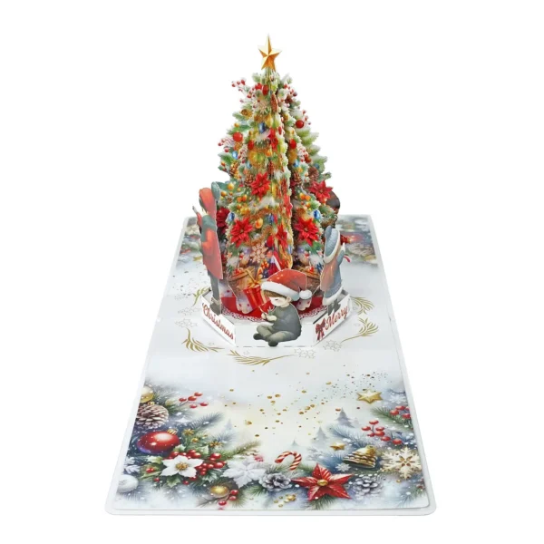 Alternative view of Pine Tree Children Merry Christmas 3D Greeting Card