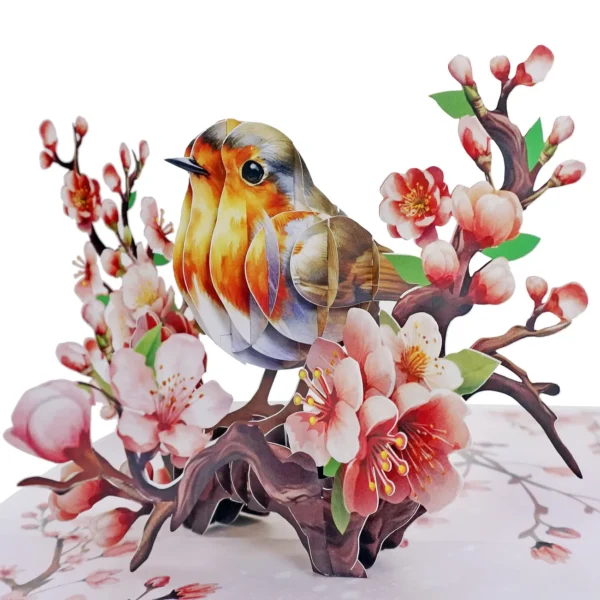 Alternative view of Robin Birthday Greeting 3D Card Pop Up