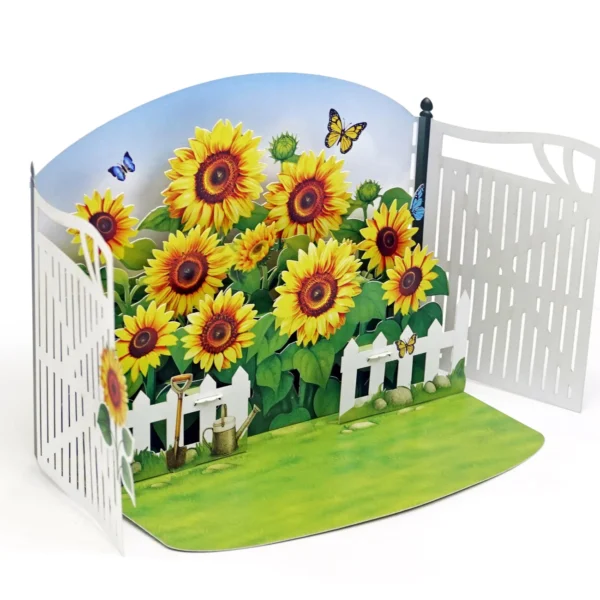 Alternative view of Sunflower garden Pop up 3D greeting cards