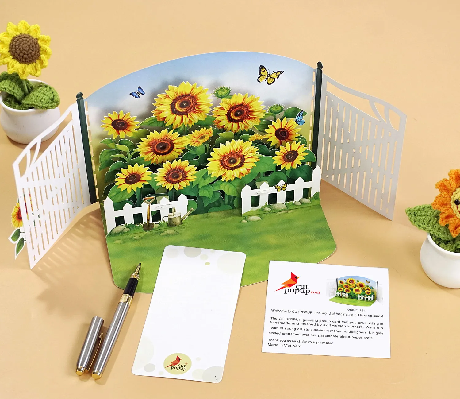 Sunflower garden Pop up 3D greeting cards - Image 7