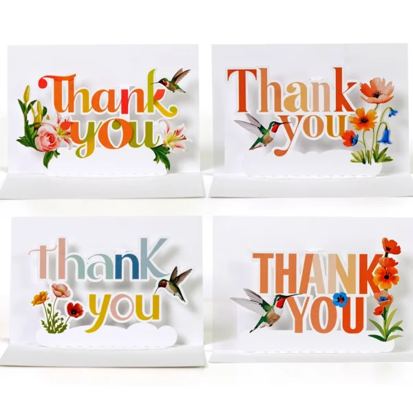 Thank you greetings 3D popup Card for Birthday (set)