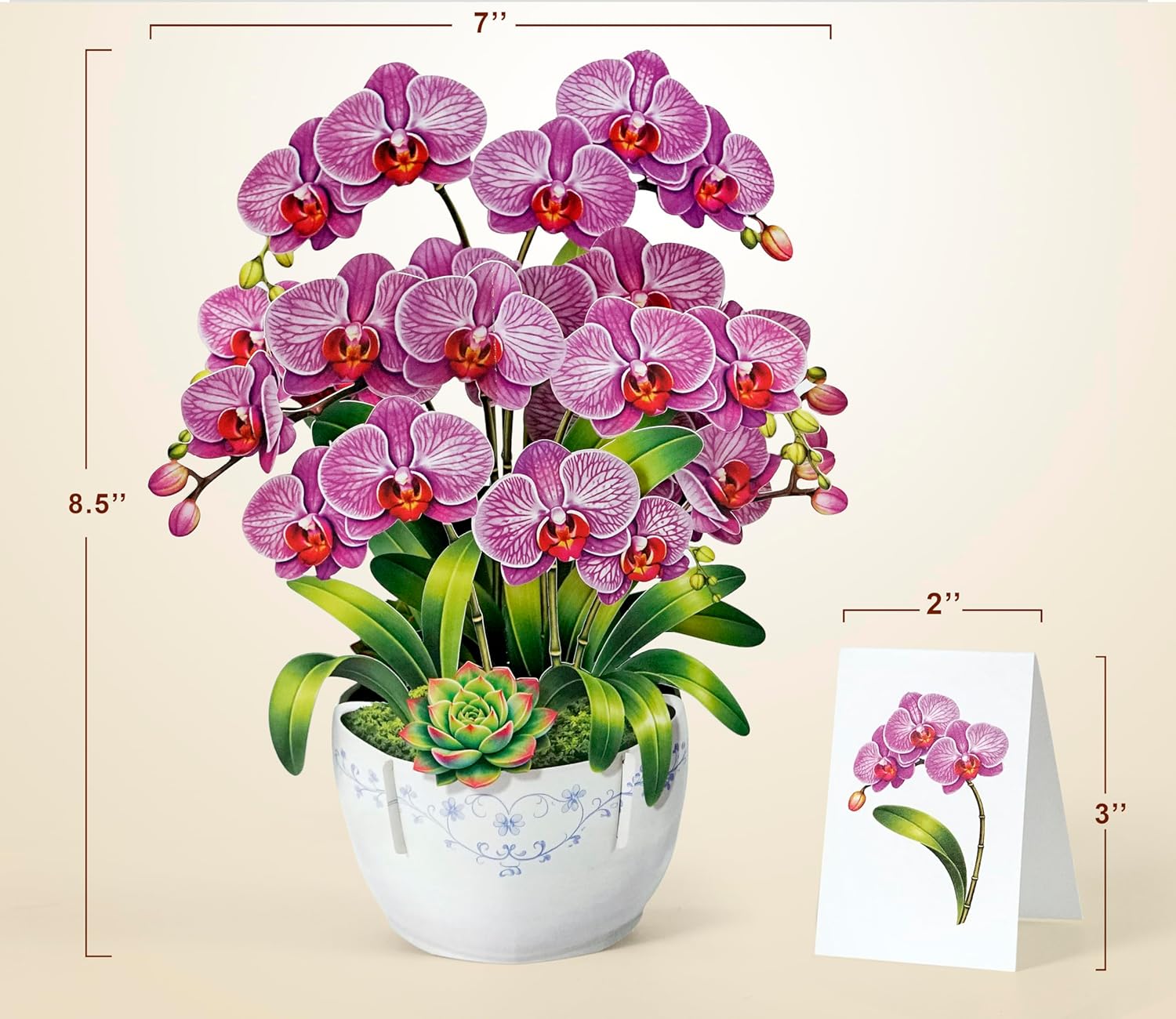 Unique 3D Orchid Pop-Up Card for Mother’s Day Full of Love and Grace - Image 8
