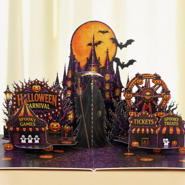 3D Halloween Greeting Card with Envelopes