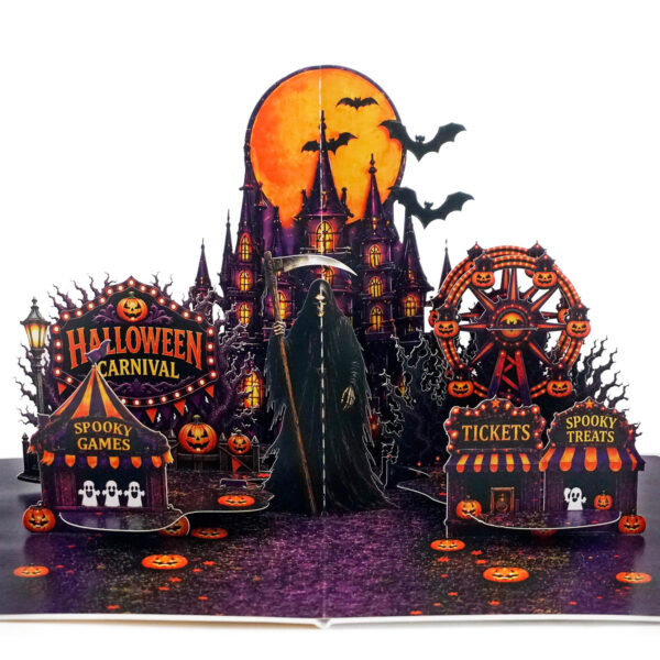 3D Halloween Greeting Card with Envelopes