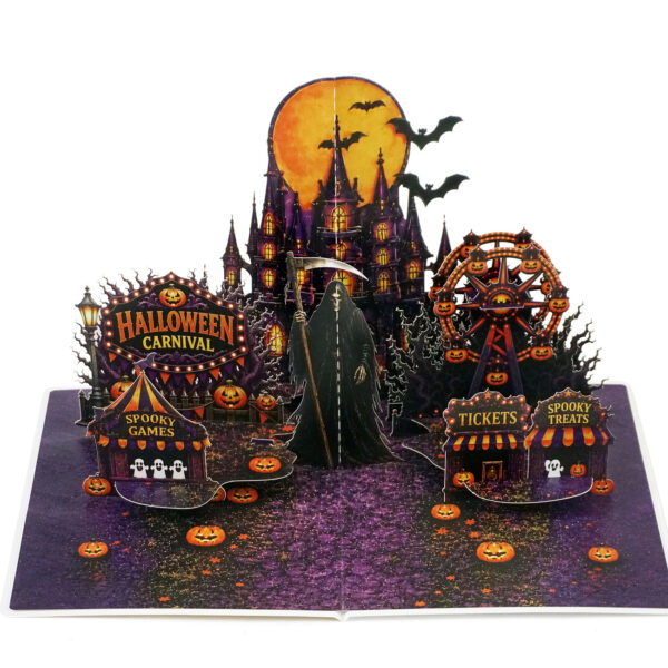 3D Halloween Greeting Card with Envelopes
