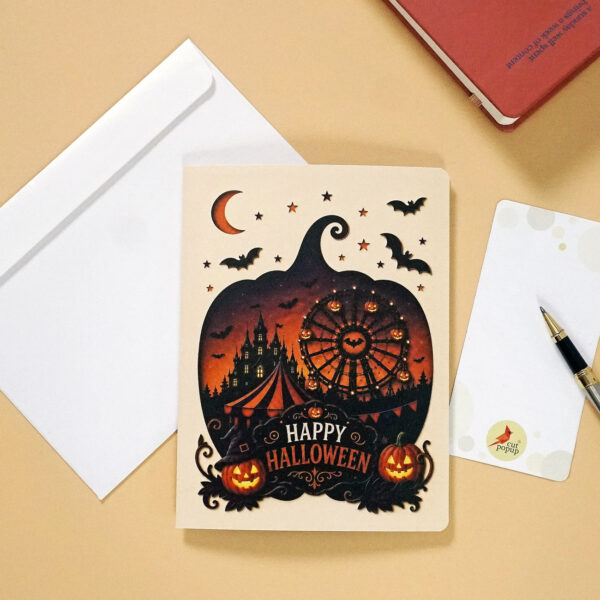 3D Halloween Greeting Card with Envelopes