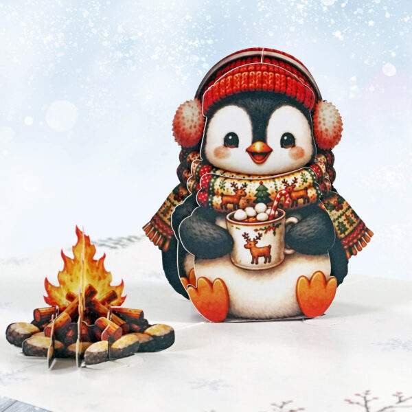 Pack of 4 Penguins Merry Christmas 4