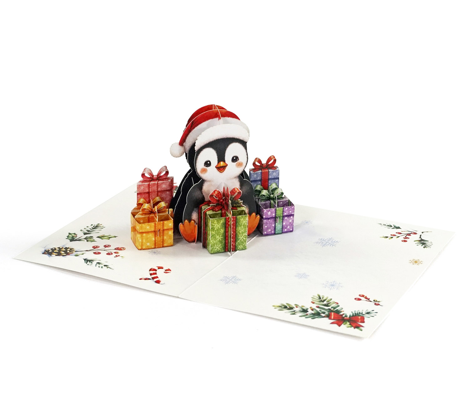 Pack of 4 Penguins Merry Christmas 5