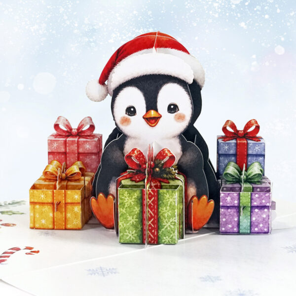 Pack of 4 Penguins Merry Christmas 7