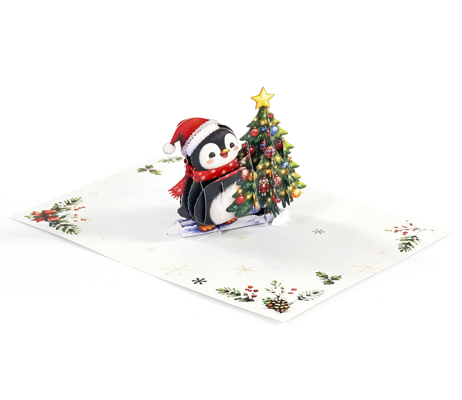 Pack of 4 Penguins Merry Christmas 3D Pop up Cards - Image 12