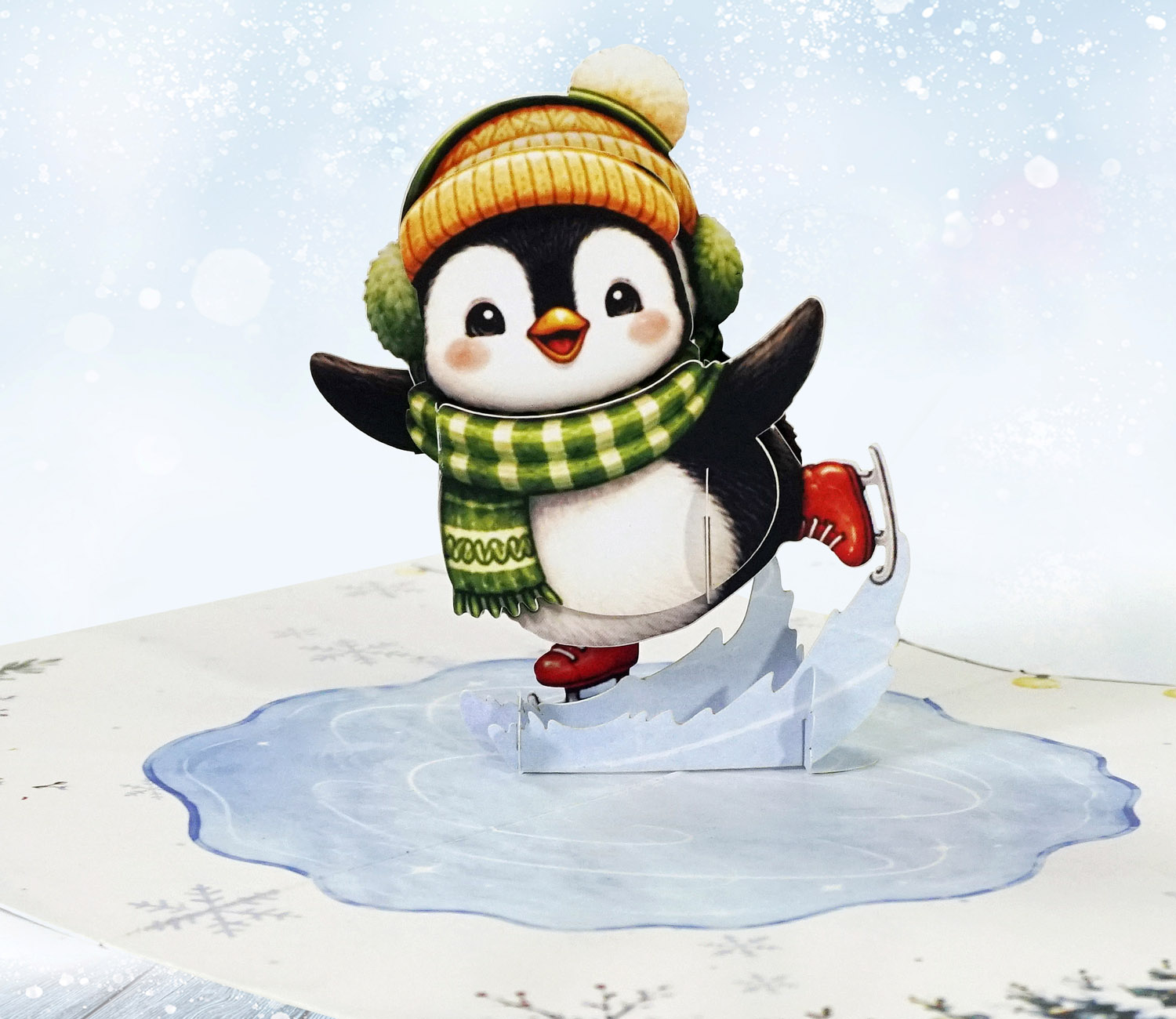 Pack of 4 Penguins Merry Christmas 4