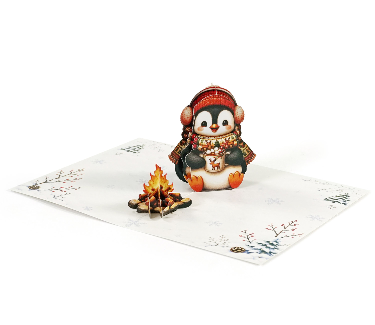 Pack of 4 Penguins Merry Christmas 4
