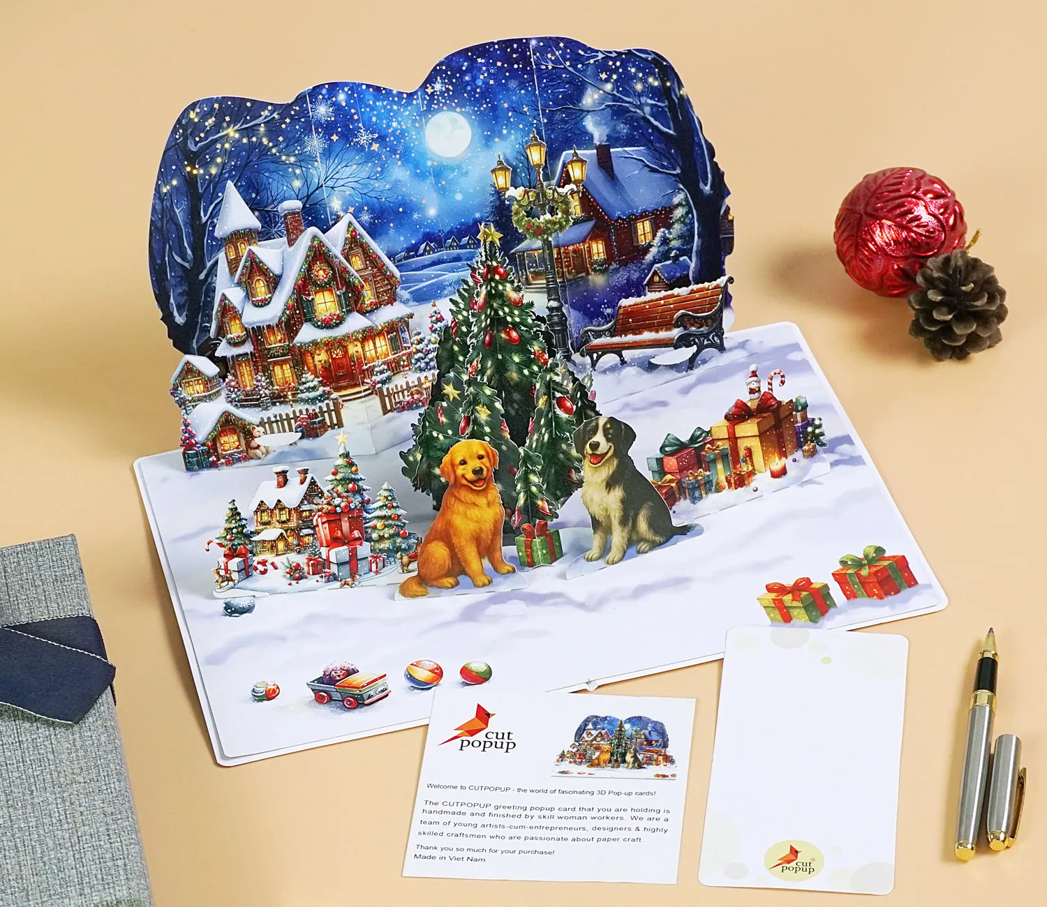 Xmas-3D-Skyline-card-Dogs-Pine-Village-07