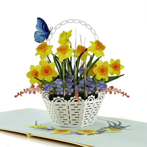 Yellow Daffodils Pop-up 3D Greeting Card