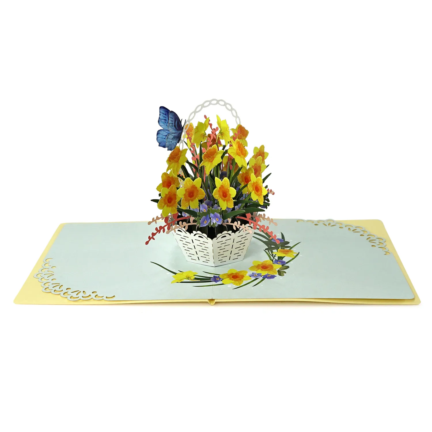Yellow Daffodils Pop-up 3D Greeting Card - Image 5
