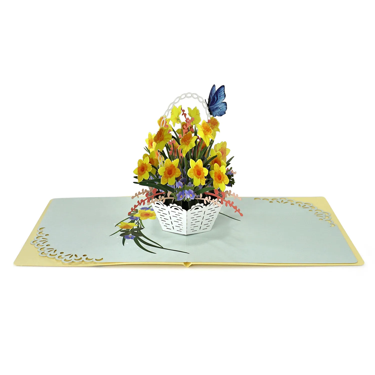 Yellow Daffodils Pop-up 3D Greeting Card - Image 6