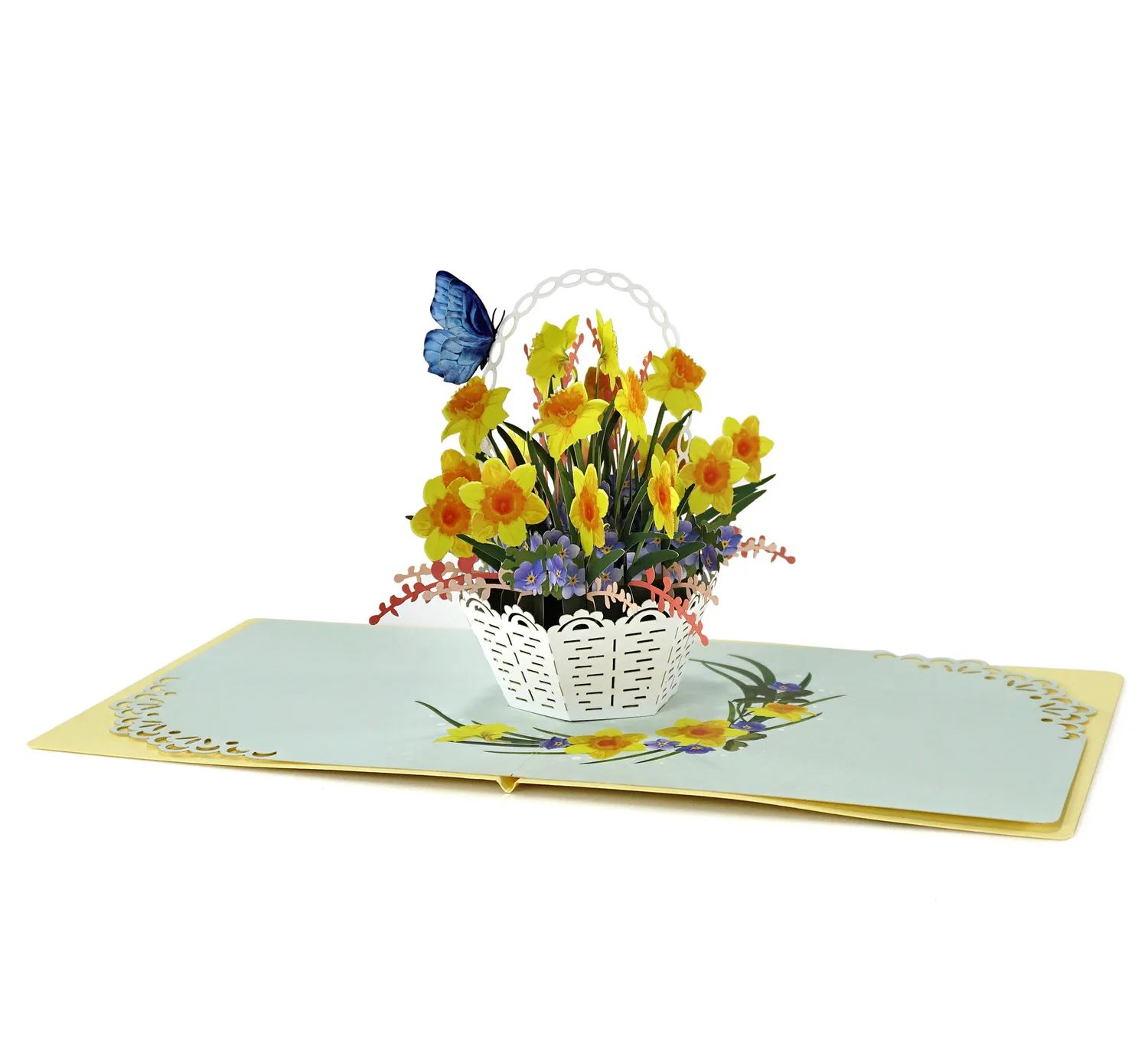 Yellow Daffodils Pop-up 3D Greeting Card - Image 7