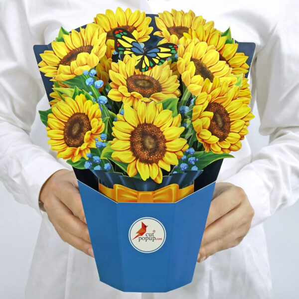 Alternative view of Bouquet flower set summer 3D paper art to Celebrate