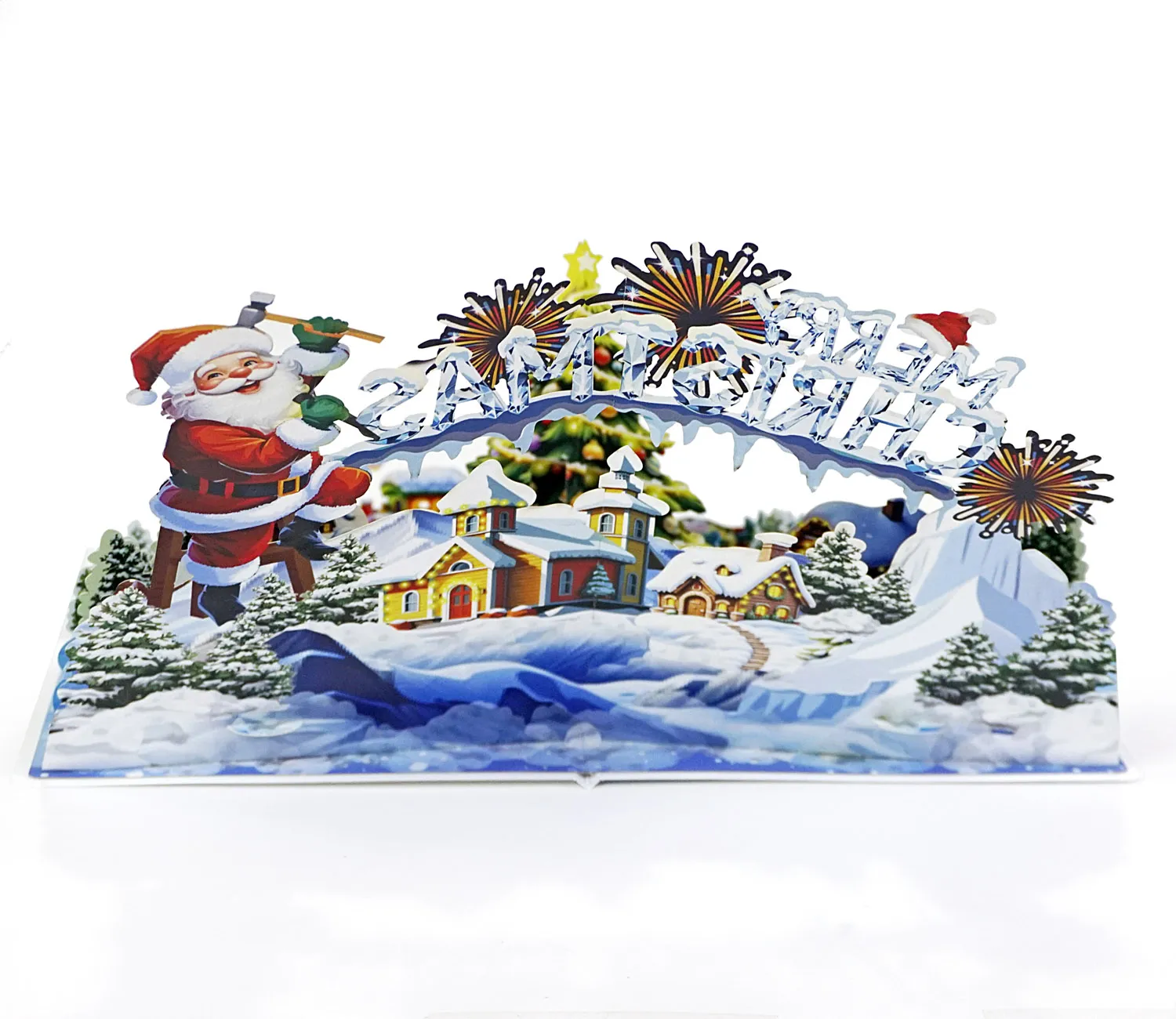 Village merry Christmas 3D greeting popup cards - Image 3