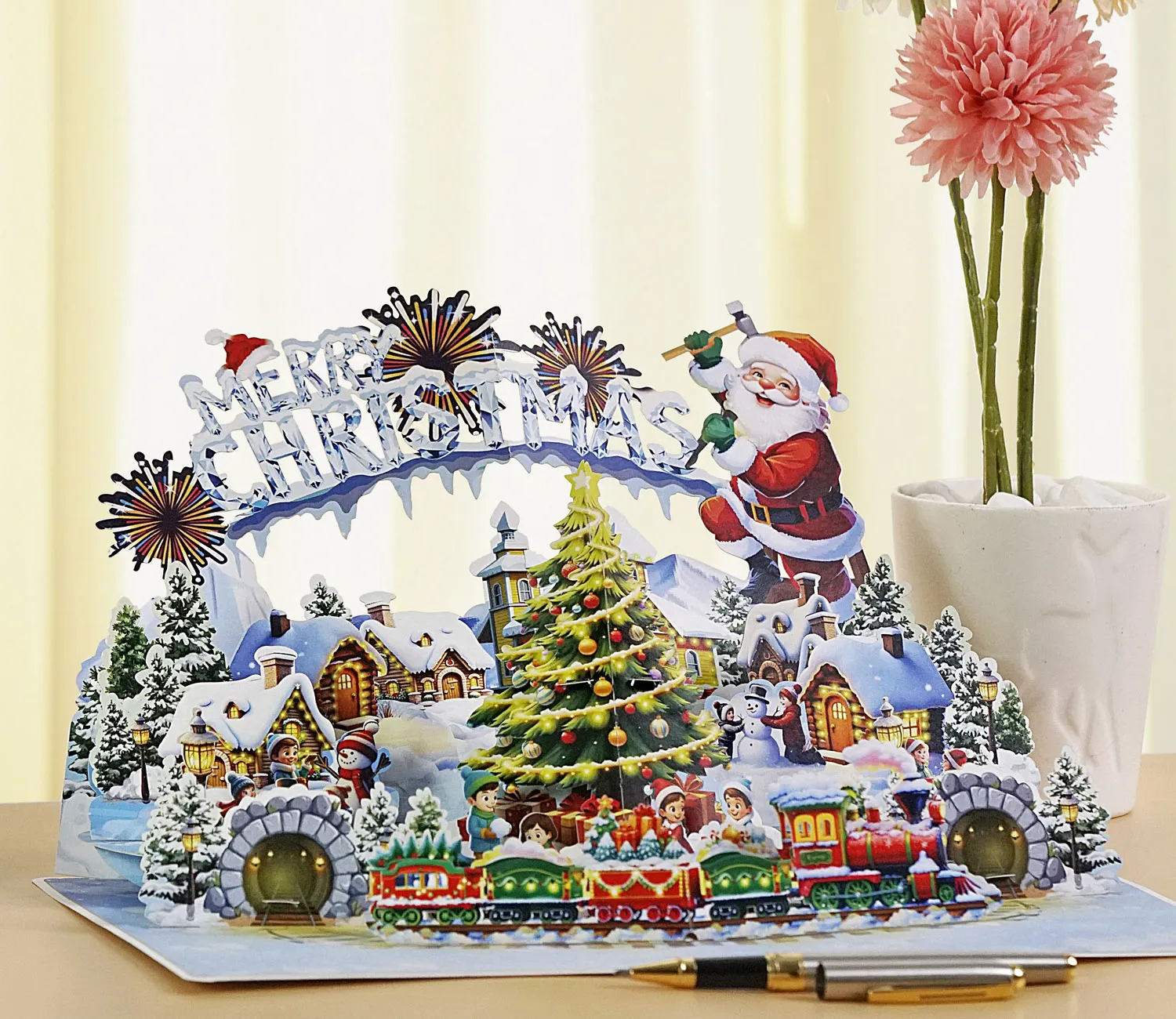 Village merry Christmas 3D greeting popup cards - Image 6