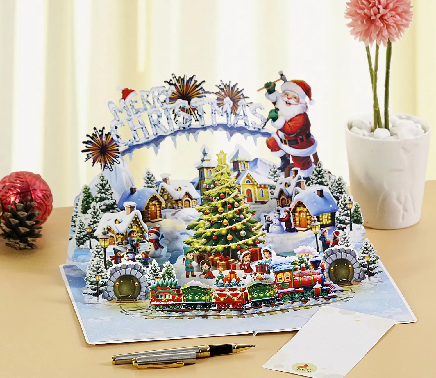 Village merry Christmas 3D greeting popup cards - Image 8